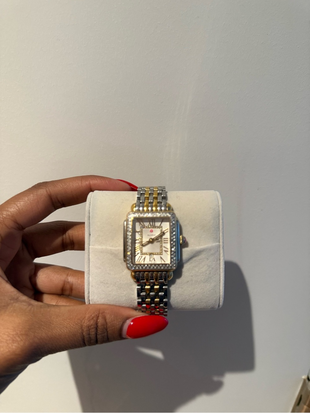 Michele two tone deco watch